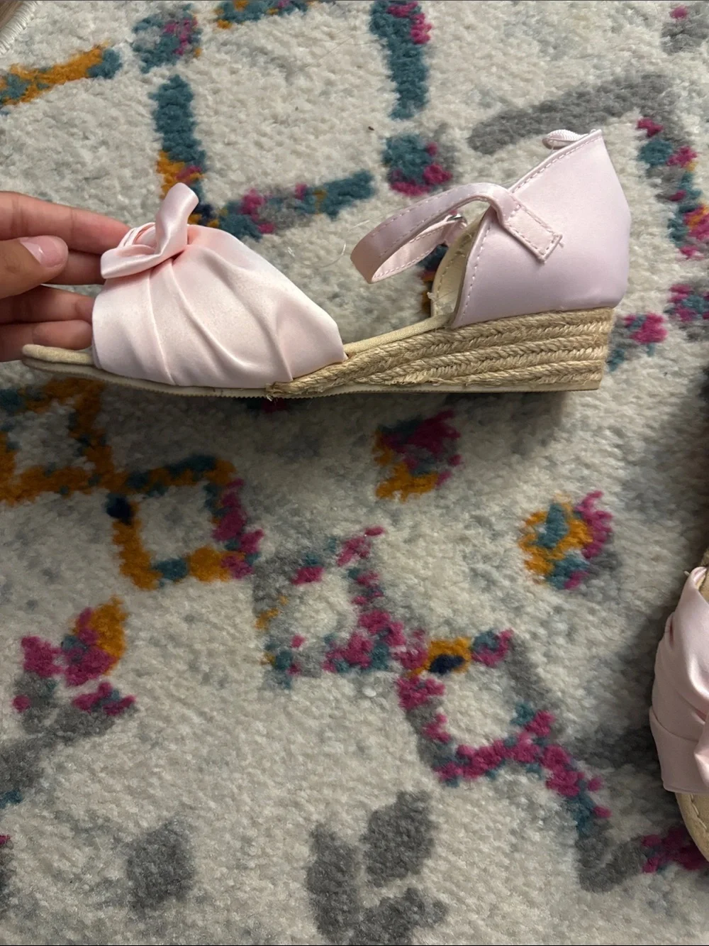 Gymboree Light Pink Bow Strap Sandals
